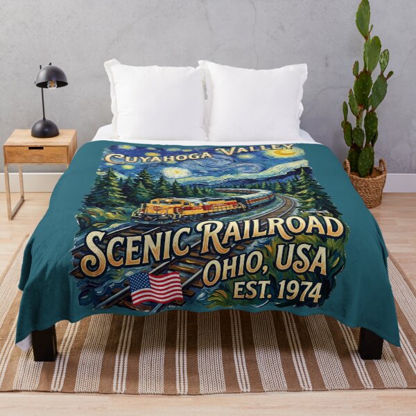 Item preview, Starry Night Cuyahoga Railroad designed and sold by EvergreenPark - Tee Studio.