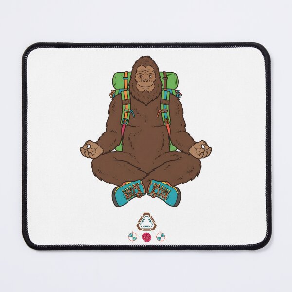Item preview, Friendly Bigfoot Yoga Meditating Bigfoot Lotus Pose Cute Sasquatch designed and sold by Whimsy Trail Co.