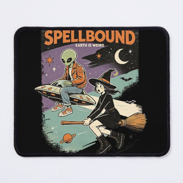 Item preview, Spellbound Alien and Witch Vintage Halloween designed and sold by NatalieJeans.
