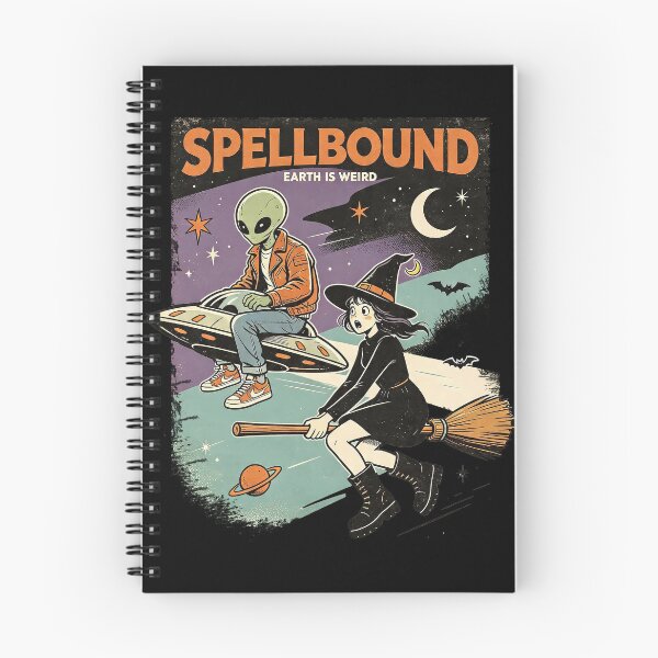Item preview, Spellbound Alien and Witch Vintage Halloween designed and sold by NatalieJeans.