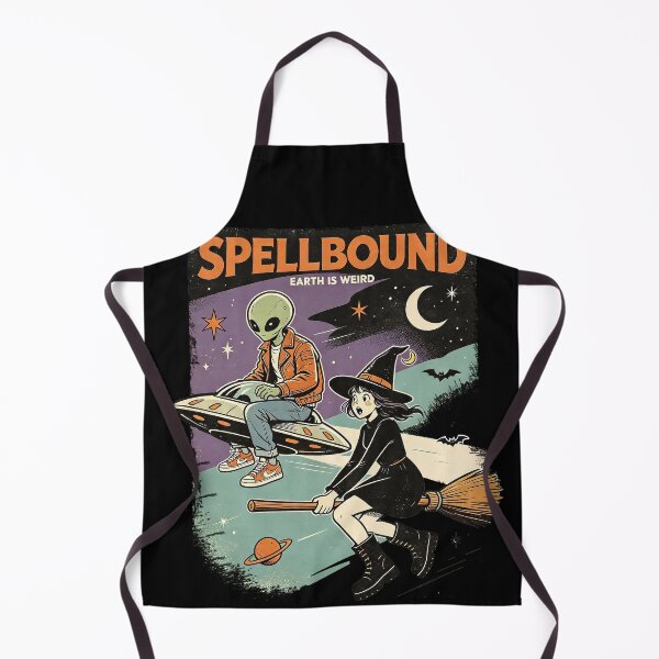 Item preview, Spellbound Alien and Witch Vintage Halloween designed and sold by NatalieJeans.