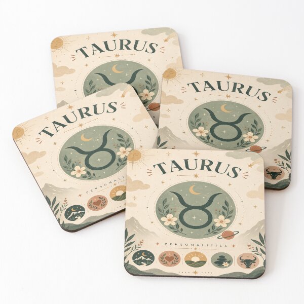 Item preview, Celestial Taurus | Vintage Zodiac Astrology & Botanical Bull Design designed and sold by RaiyanaCanvas.