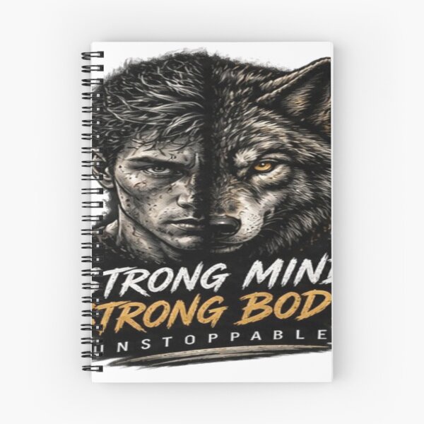 Item preview, Strong Mind Strong Body - Wolf Fitness Motivation designed and sold by FABIOLA1970.