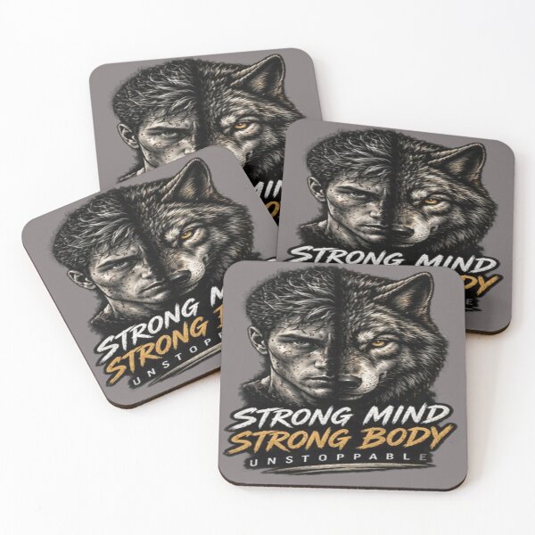 Item preview, Strong Mind Strong Body - Wolf Fitness Motivation designed and sold by FABIOLA1970.