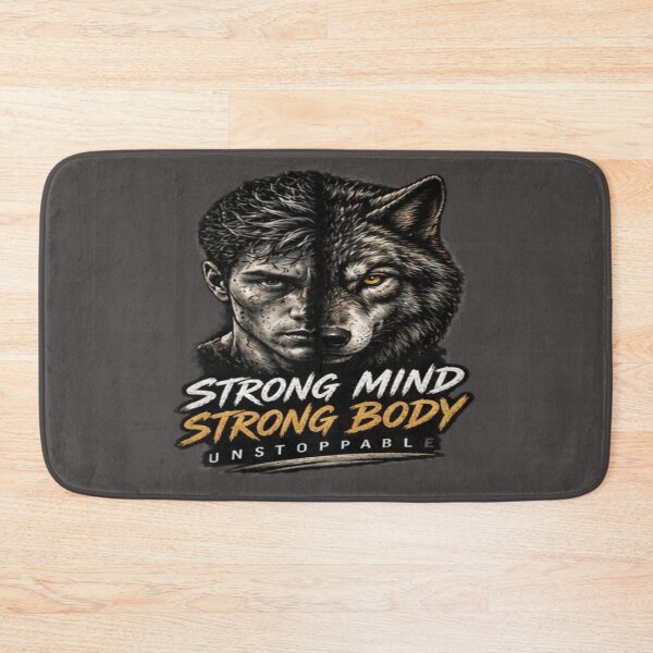 Item preview, Strong Mind Strong Body - Wolf Fitness Motivation designed and sold by FABIOLA1970.