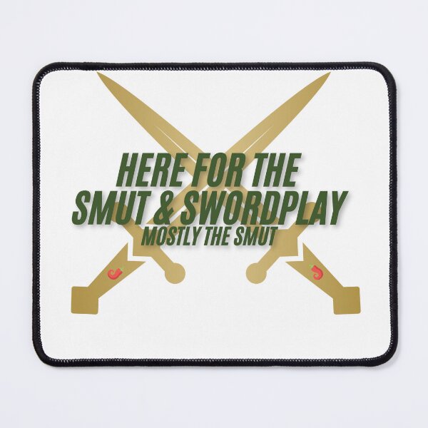 Item preview, Here for the Swordplay & Smut | Mostly the Smut | Romantasy Sticker designed and sold by Wardapotomus.