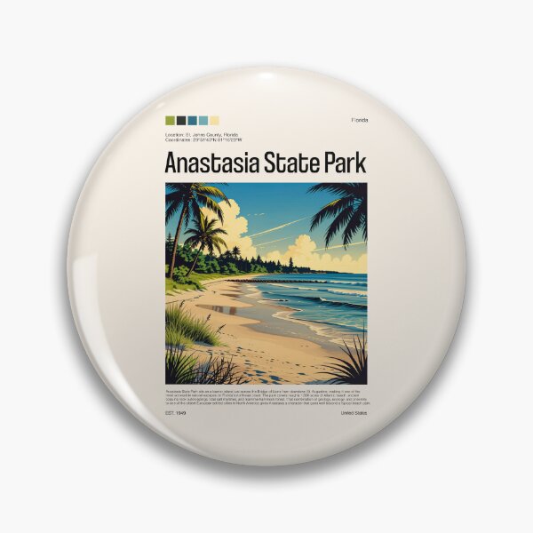 Item preview, Anastasia State Park Poster (Florida), USA designed and sold by PinkandP.