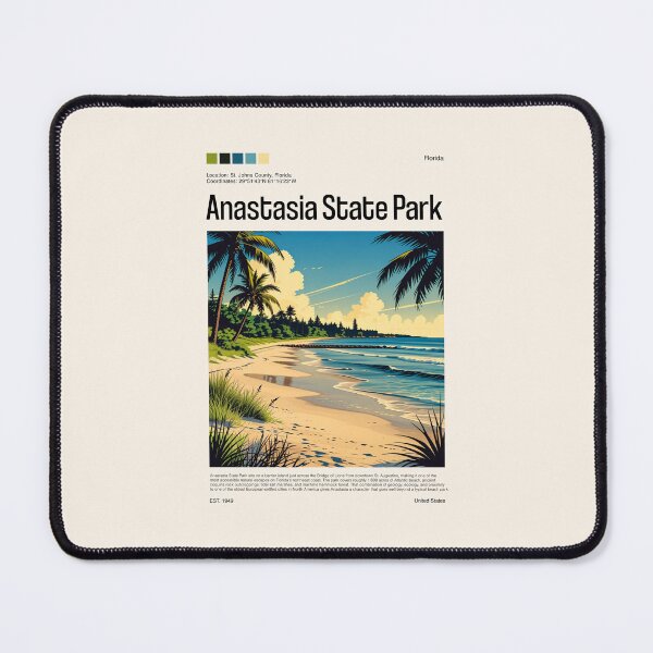 Item preview, Anastasia State Park Poster (Florida), USA designed and sold by PinkandP.