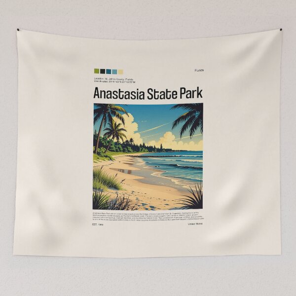 Item preview, Anastasia State Park Poster (Florida), USA designed and sold by PinkandP.