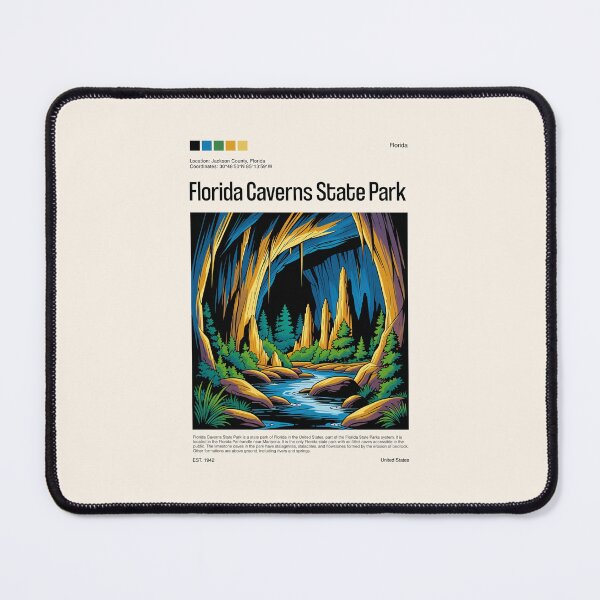Item preview, Florida Caverns State Park Poster (Florida), USA designed and sold by PinkandP.