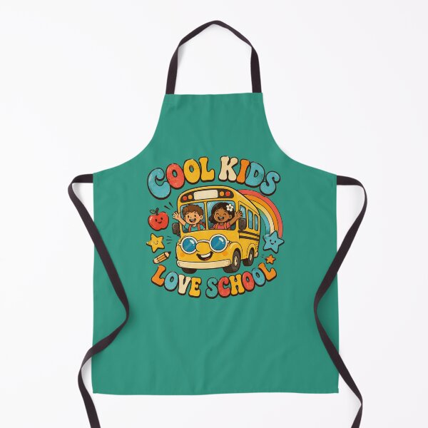 Item preview, Cool Kids Love School – Cute Retro School Bus Design designed and sold by NinaCreator.