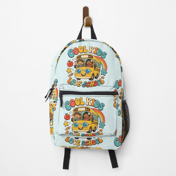 Item preview, Cool Kids Love School – Cute Retro School Bus Design designed and sold by NinaCreator.
