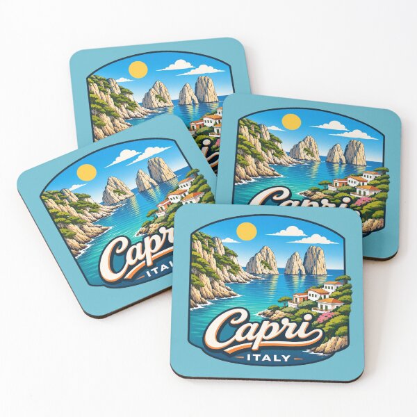 Item preview, Capri, Italy - Faraglioni Coastal Cliffs designed and sold by Myra365Art.