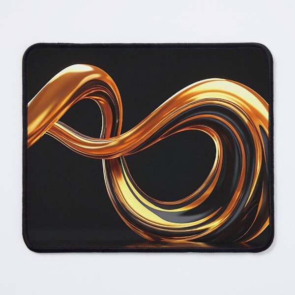 Item preview, Luxury Golden Amber Liquid Wave Loop Art designed and sold by CuteSlothWorld.