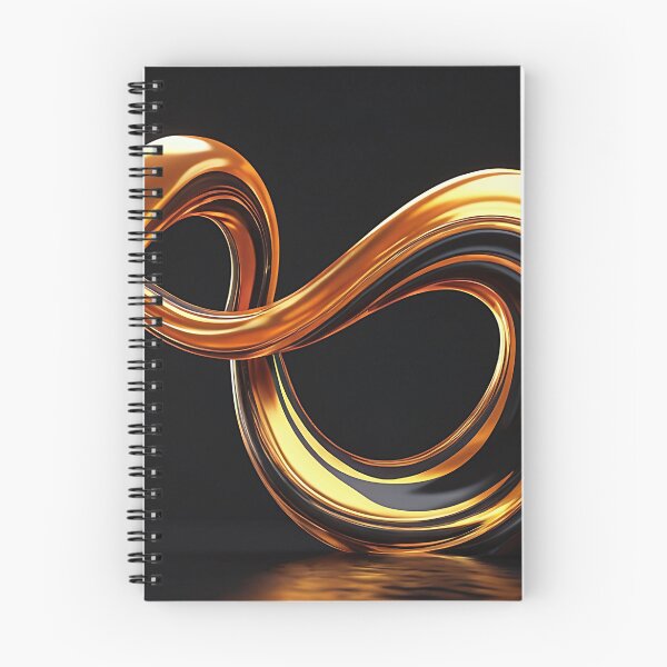 Item preview, Luxury Golden Amber Liquid Wave Loop Art designed and sold by CuteSlothWorld.