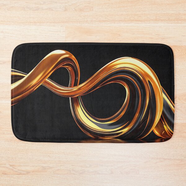 Item preview, Luxury Golden Amber Liquid Wave Loop Art designed and sold by CuteSlothWorld.