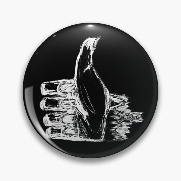 Item preview, High-Contrast Ink Thumbs Up Scar-E-Moji - Heavy Blackwork Horror Art designed and sold by Grimmlar.