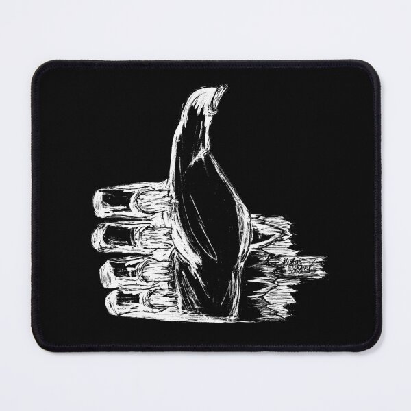 Item preview, High-Contrast Ink Thumbs Up Scar-E-Moji - Heavy Blackwork Horror Art designed and sold by Grimmlar.