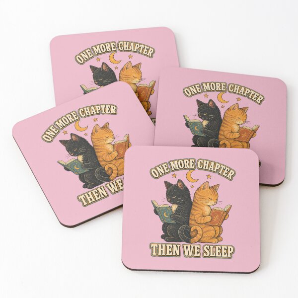 Item preview, One More Chapter Then We Sleep – Cute Reading Cats designed and sold by NinaCreator.