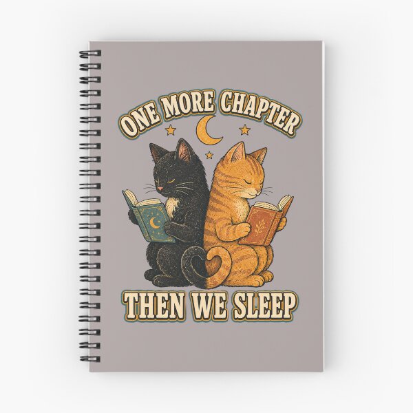 Item preview, One More Chapter Then We Sleep – Cute Reading Cats designed and sold by NinaCreator.