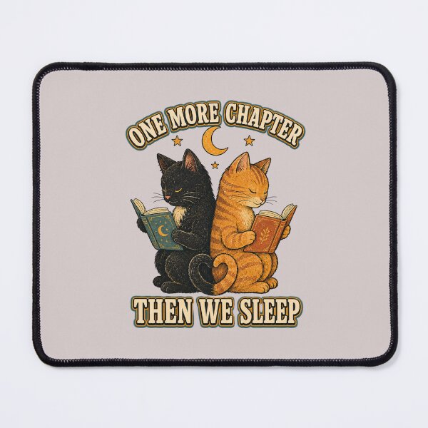 Item preview, One More Chapter Then We Sleep – Cute Reading Cats designed and sold by NinaCreator.