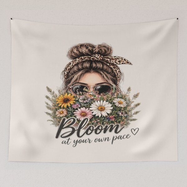 Item preview, Bloom At Your Own Pace Floral Girl designed and sold by FABIOLA1970.