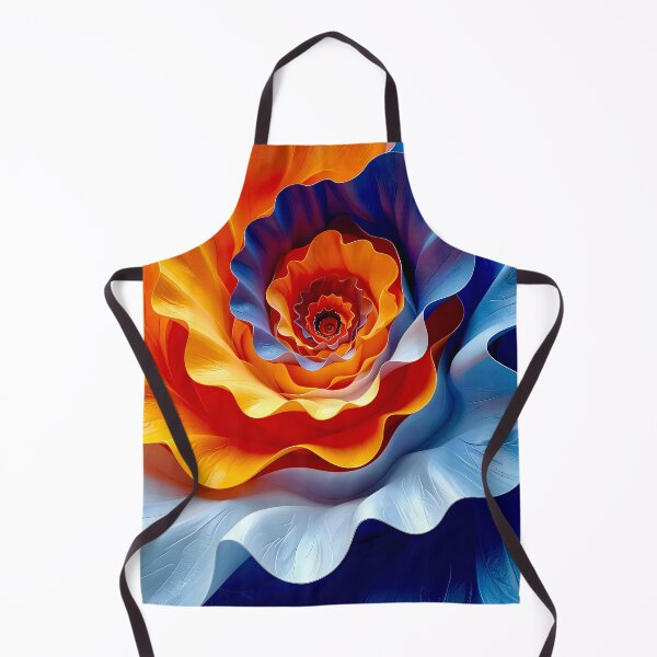 Item preview, Vibrant Spiral Floral Design in Orange and Blue designed and sold by Vicky Brago-Mitchell®.