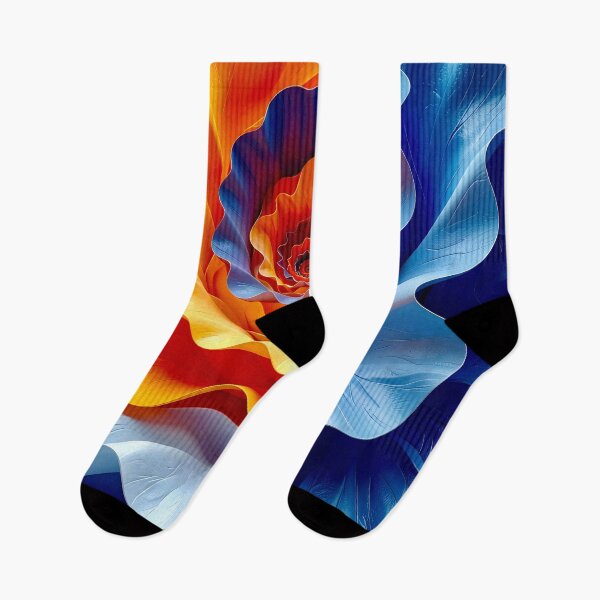 Item preview, Vibrant Spiral Floral Design in Orange and Blue designed and sold by Vicky Brago-Mitchell®.