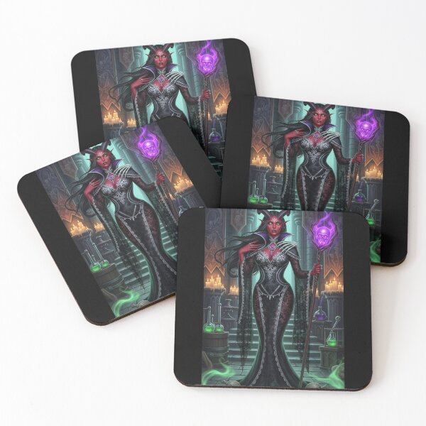 Item preview, Tiefling Necromancer Gothic Dress and Skulls designed and sold by Prestons Corner.