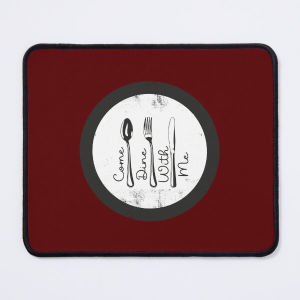Item preview, Come Dine With Me - Utensils (on Burgundy) designed and sold by PawsitiveMum3.