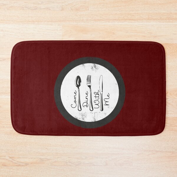 Item preview, Come Dine With Me - Utensils (on Burgundy) designed and sold by PawsitiveMum3.