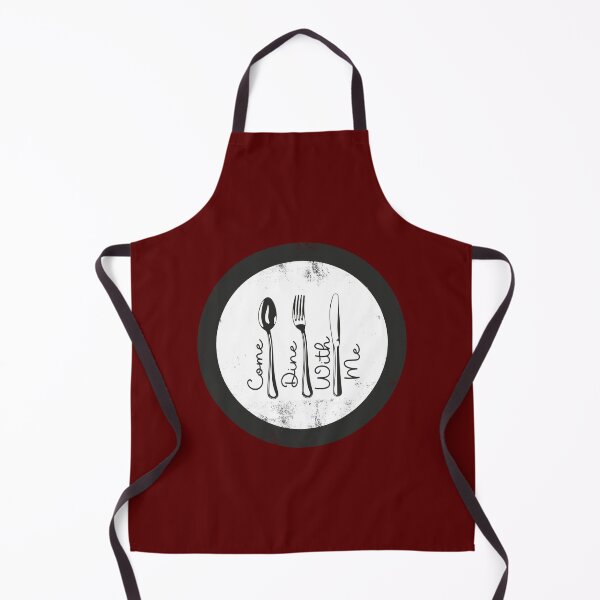 Item preview, Come Dine With Me - Utensils (on Burgundy) designed and sold by PawsitiveMum3.