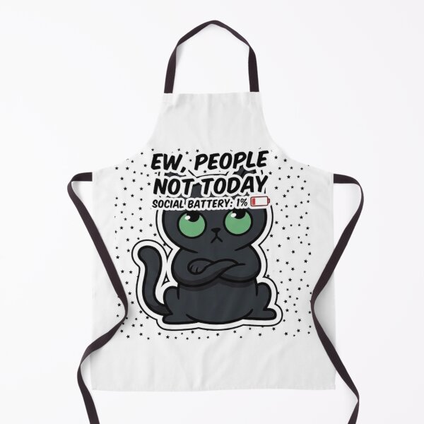 Item preview, Grumpy Black Cat - Introverted Humor designed and sold by conamor-bymel.