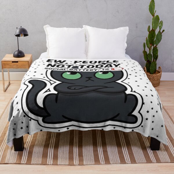 Item preview, Grumpy Black Cat - Introverted Humor designed and sold by conamor-bymel.