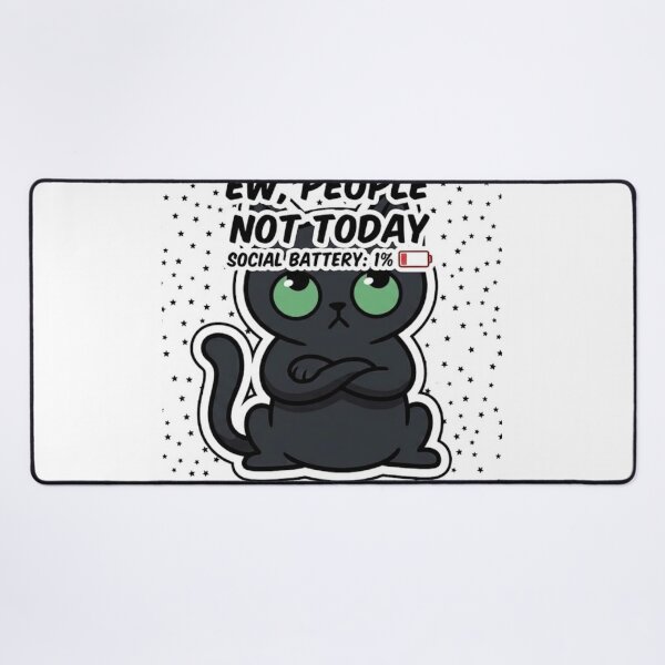 Item preview, Grumpy Black Cat - Introverted Humor designed and sold by conamor-bymel.