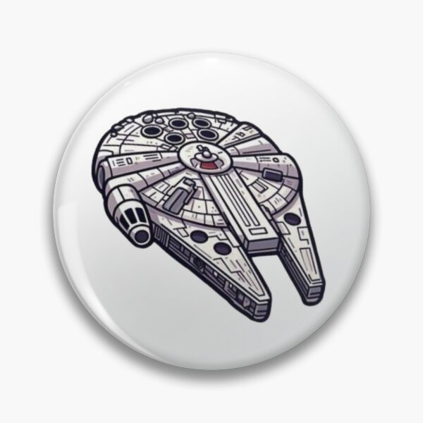 Item preview, Detailed Millennium Falcon spaceship line art designed and sold by Raulovski.