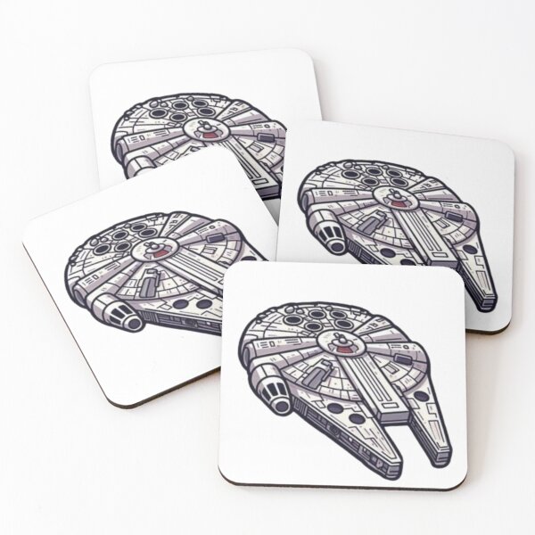Item preview, Detailed Millennium Falcon spaceship line art designed and sold by Raulovski.