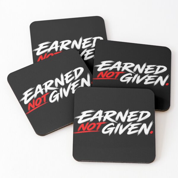 Item preview, Earned, Not Given. | Gym Motivation Quote | Fitness Typography Sticker designed and sold by ritach11.