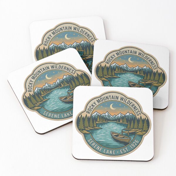 Item preview, Rocky Mountain Wilderness – Serene Lake Adventure Patch designed and sold by GabeMountainArt.