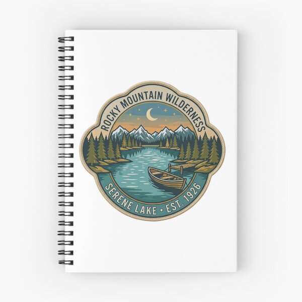 Item preview, Rocky Mountain Wilderness – Serene Lake Adventure Patch designed and sold by GabeMountainArt.