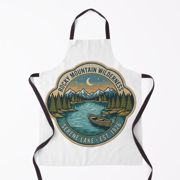 Item preview, Rocky Mountain Wilderness – Serene Lake Adventure Patch designed and sold by GabeMountainArt.