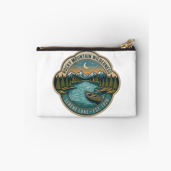Item preview, Rocky Mountain Wilderness – Serene Lake Adventure Patch designed and sold by GabeMountainArt.