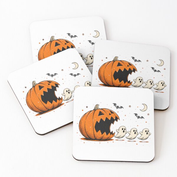Item preview, PUMPKIN EATING GHOSTS designed and sold by OskarTrendz.