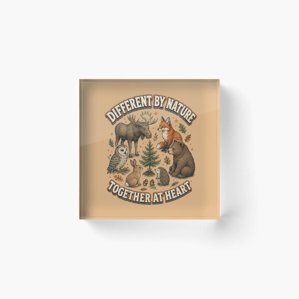 Item preview, Different by Nature Together at Heart – Woodland Animals designed and sold by NinaCreator.