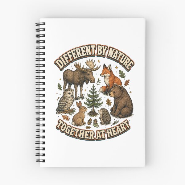 Item preview, Different by Nature Together at Heart – Woodland Animals designed and sold by NinaCreator.