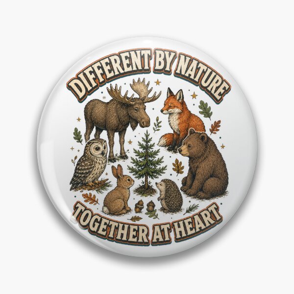 Item preview, Different by Nature Together at Heart – Woodland Animals designed and sold by NinaCreator.