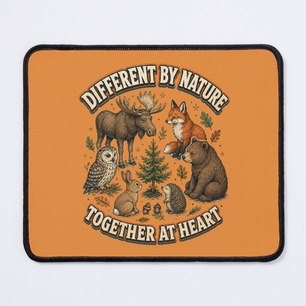 Item preview, Different by Nature Together at Heart – Woodland Animals designed and sold by NinaCreator.