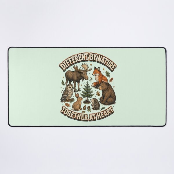 Item preview, Different by Nature Together at Heart – Woodland Animals designed and sold by NinaCreator.