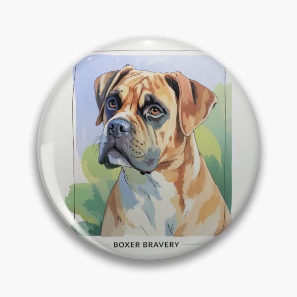 Item preview, Boxer Watercolor Portrait Art designed and sold by JebliDesign.