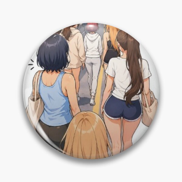 Item preview, Anime Girl Squad Sticker – Cute Kawaii Friends Walking, Aesthetic Manga Group Art designed and sold by MeowLoka ⭐⭐⭐⭐.
